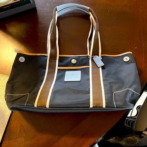 Coach black and blue very rare Hamptons nylon tote bag. In like new condition.